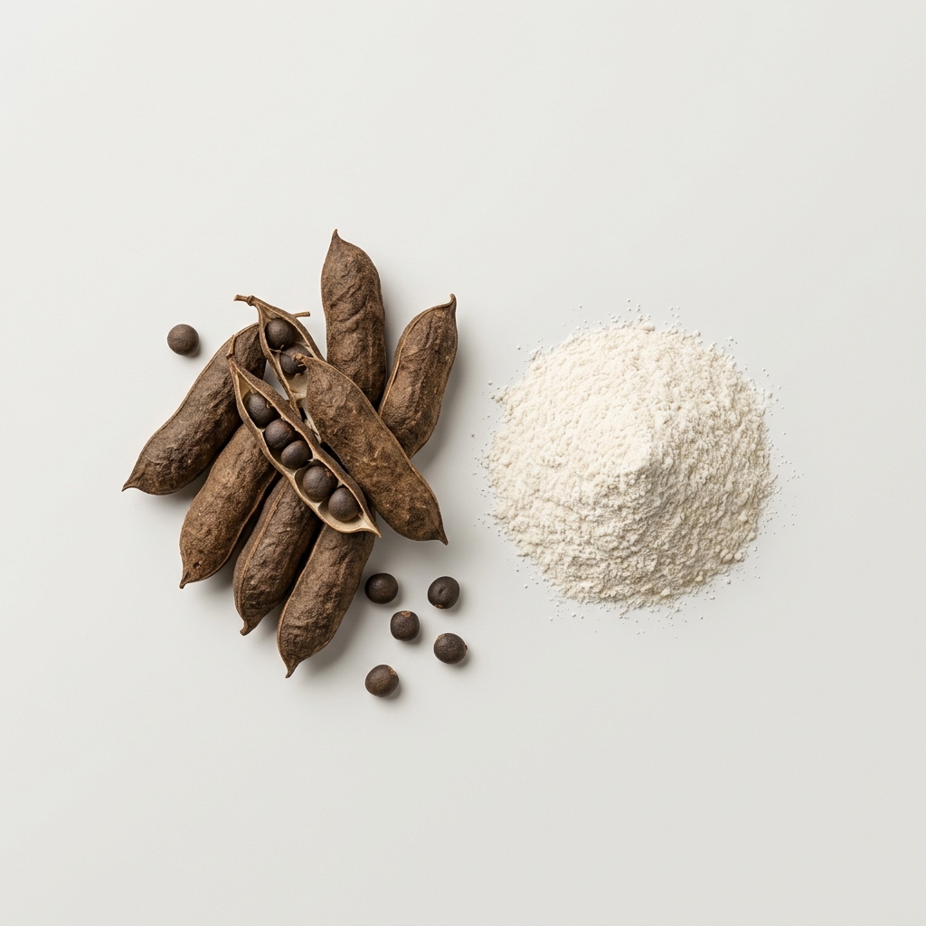 L-Tryptophan seed pods and powder